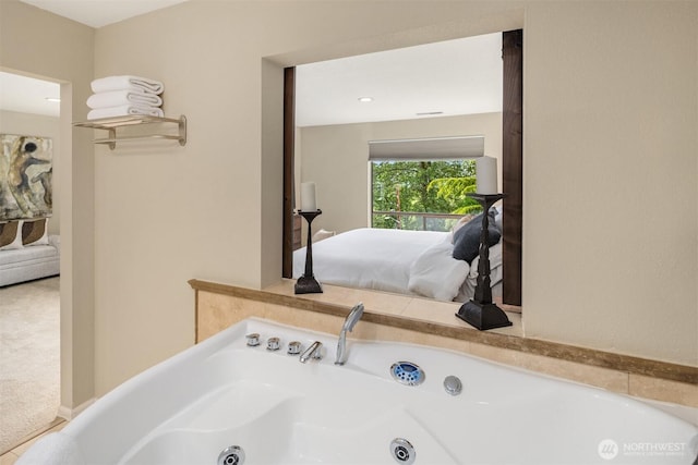 3716 Lake Washington Blvd SE Unit C, Bellevue, WA 98006 - ensuite bathroom featuring a tub with jets