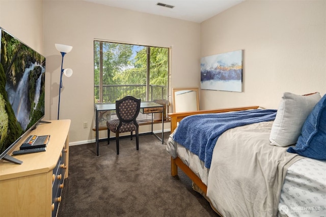 3716 Lake Washington Blvd SE Unit C, Bellevue, WA 98006 - bedroom featuring dark carpet and baseboards