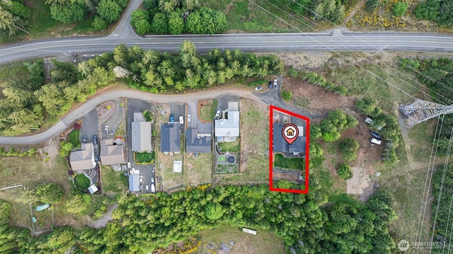 321 W Berry Ridge Rd, Shelton, WA 98584 - aerial view of property's location with property boundaries highlighted