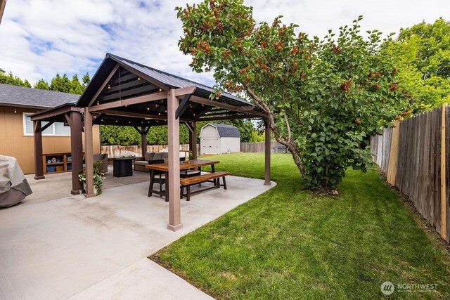 19 Mckay Pl, Walla Walla, WA 99362 - view of yard with a gazebo, a patio, and an outdoor hangout area
