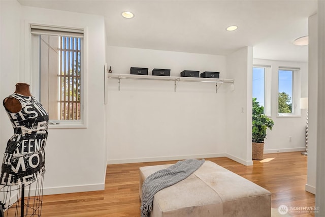 5802 43rd Ave NE, Seattle, WA 98105 - bedroom featuring multiple windows, light wood finished floors, baseboards, and recessed lighting
