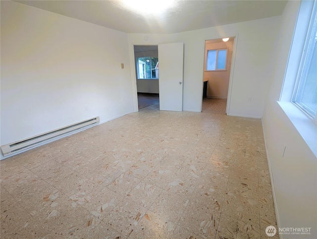 8927 178th Ave SW, Rochester, WA 98579 - unfurnished room featuring a baseboard heating unit and healthy amount of natural light