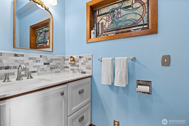 91 N Terrace Rd, Hoodsport, WA 98548 - bathroom featuring backsplash and vanity