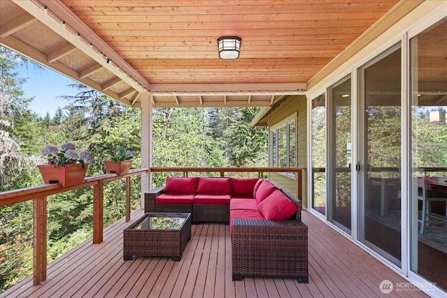 190 E Country Club Dr W, Union, WA 98592 - wooden deck featuring outdoor lounge area