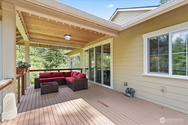 190 E Country Club Dr W, Union, WA 98592 - wooden deck with outdoor lounge area