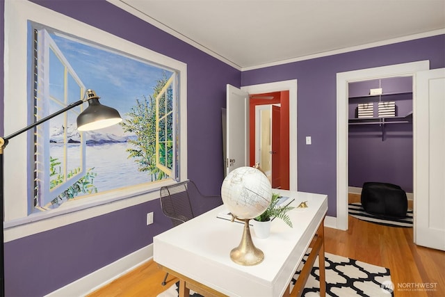 1605 E Olive St Unit 111, Seattle, WA 98122 - office space featuring baseboards, wood finished floors, and ornamental molding