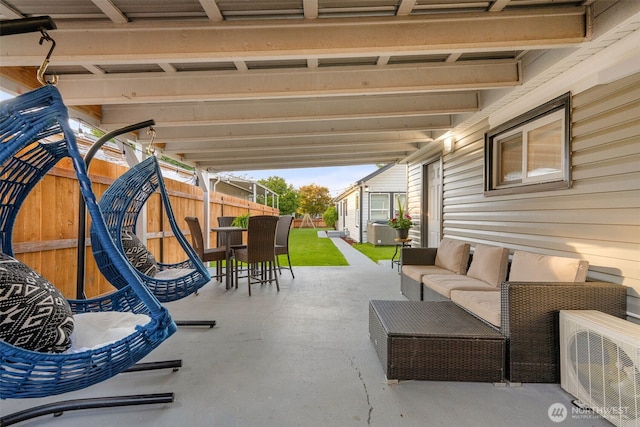 5116 N 40th St, Tacoma, WA 98407 - fenced backyard with a patio area, an outdoor living space, and outdoor dining area