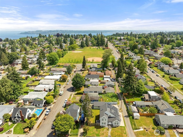 5116 N 40th St, Tacoma, WA 98407 - aerial perspective of suburban area featuring a large body of water