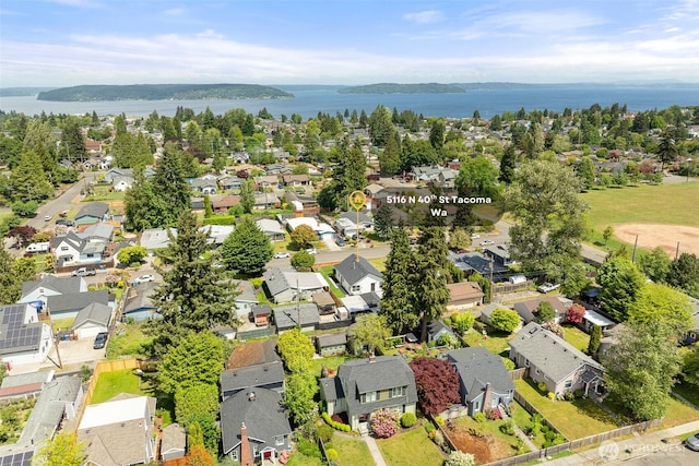 5116 N 40th St, Tacoma, WA 98407 - aerial view of residential area with a nearby body of water
