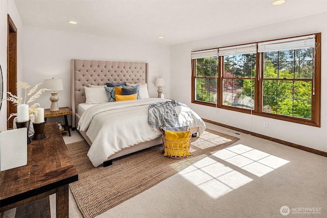 6220 146th Pl SE, Bellevue, WA 98006 - bedroom featuring carpet flooring, baseboards, and recessed lighting