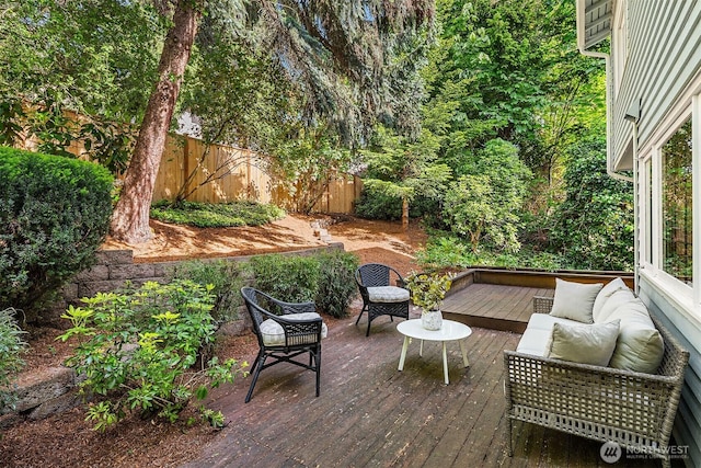 6220 146th Pl SE, Bellevue, WA 98006 - deck featuring an outdoor hangout area