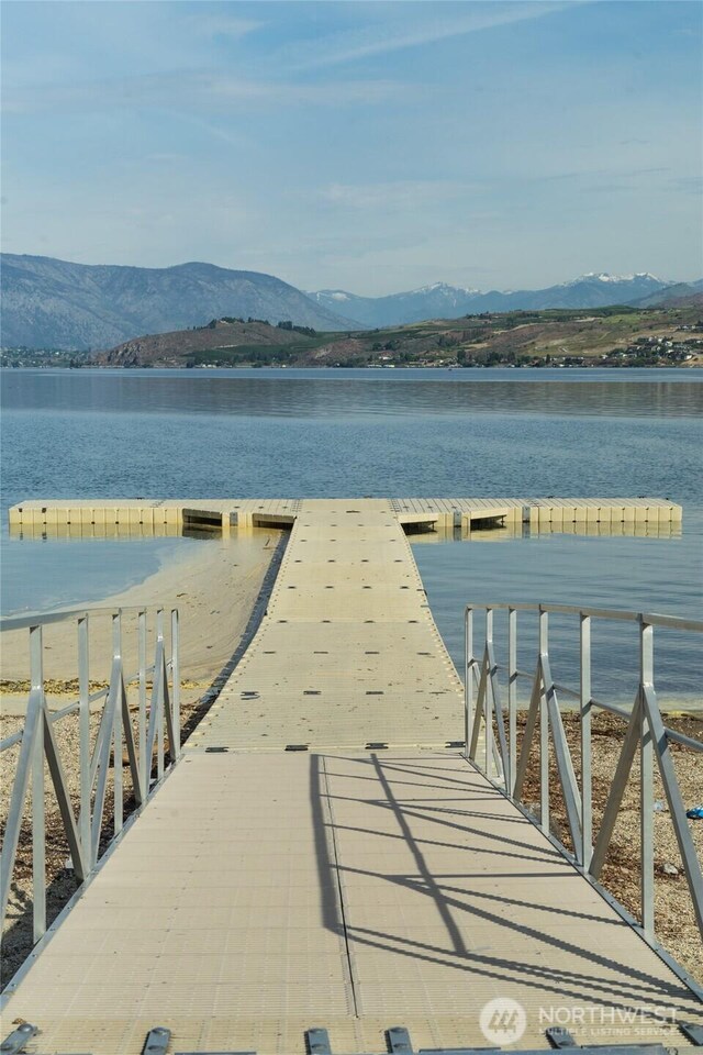 2220 W Woodin Ave Unit 210, Chelan, WA 98816 - dock area featuring a water and mountain view