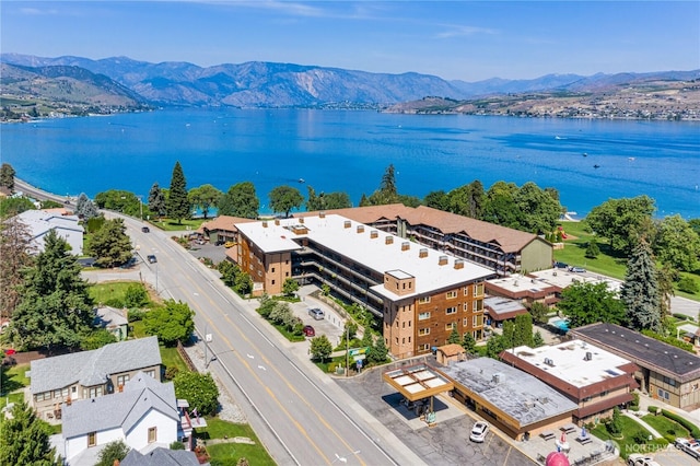 2220 W Woodin Ave Unit 210, Chelan, WA 98816 - drone / aerial view of a water and mountain view