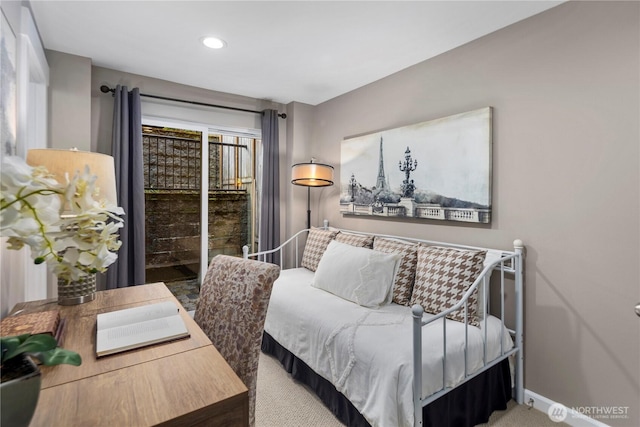 830 15th Ave Unit A, Seattle, WA 98122 - carpeted bedroom with baseboards and recessed lighting