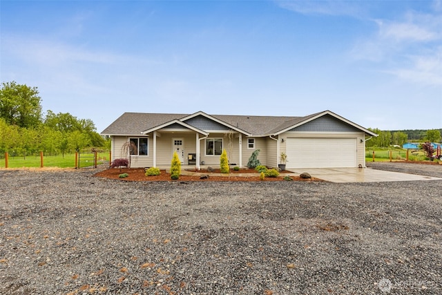 144 Faun Rae Ln, Chehalis, WA 98532 - ranch-style home with an attached garage, covered porch, concrete driveway, and a shingled roof