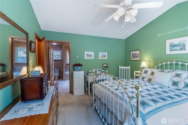 22 Inlet Cir, Bellingham, WA 98229 - carpeted bedroom with vaulted ceiling and ceiling fan