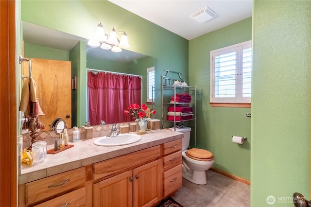 22 Inlet Cir, Bellingham, WA 98229 - bathroom featuring vanity, toilet, tile patterned flooring, and a shower with curtain