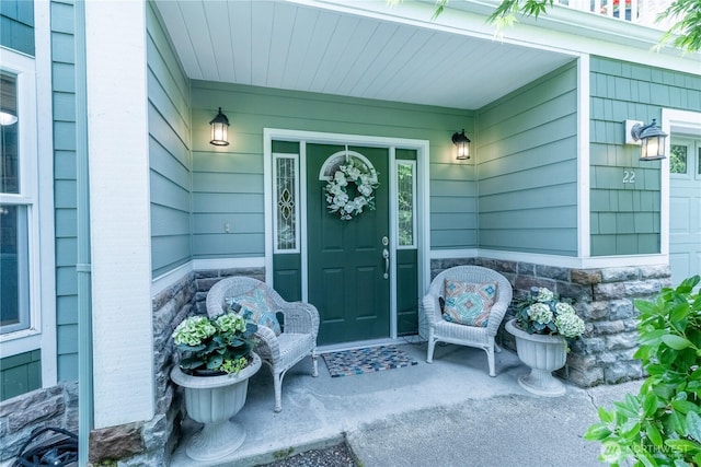 22 Inlet Cir, Bellingham, WA 98229 - property entrance featuring stone siding and covered porch