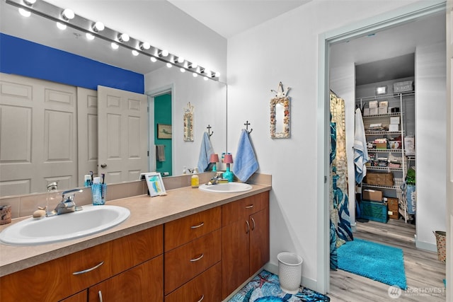 20800 72nd Ave W Unit 202, Edmonds, WA 98026 - full bath with double vanity and wood finished floors
