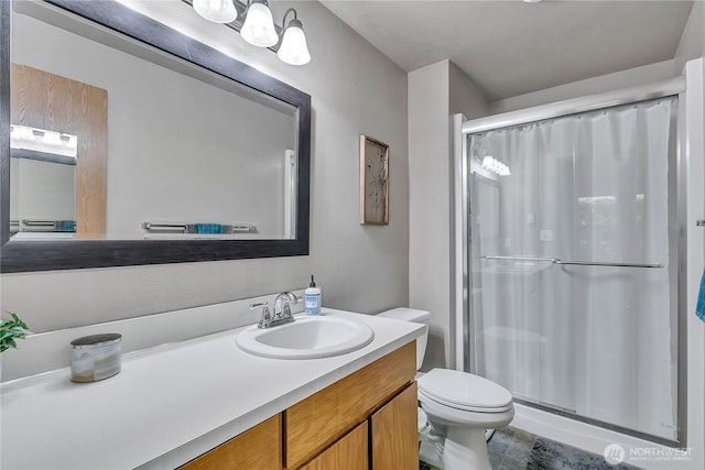 56065608 76th Street Ct E, Puyallup, WA 98371 - full bath with a stall shower, vanity, and toilet