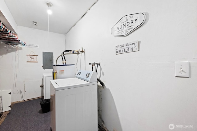 22412 110th Ave SE, Kent, WA 98031 - laundry room with washer / clothes dryer, electric panel, and gas water heater