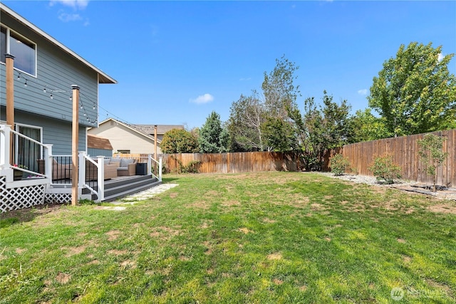 2562 Fancher Heights Blvd, East Wenatchee, WA 98802 - view of yard featuring an outdoor living space and a deck