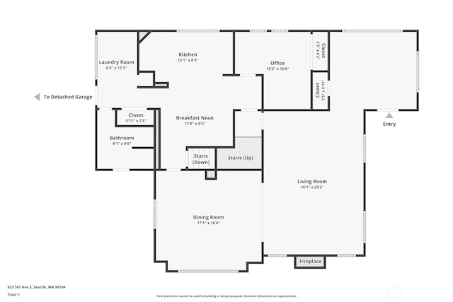 625 5th Ave S, Kent, WA 98032 - home floor plan