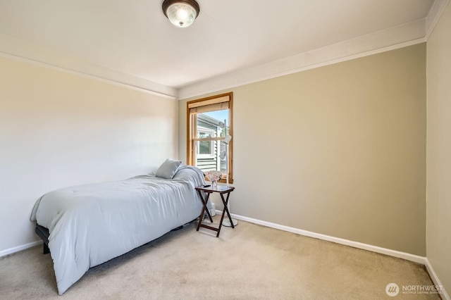 10758 22nd Ave SW, Seattle, WA 98146 - bedroom featuring light colored carpet, baseboards, and crown molding