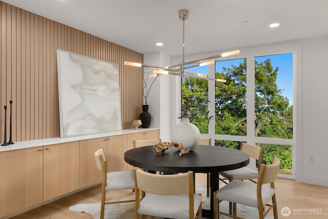 238 4th Ave Unit 101, Kirkland, WA 98033 - dining room with light wood finished floors and recessed lighting