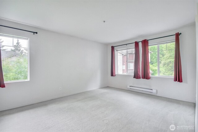 15325 SE 155th Pl Unit N5, Renton, WA 98058 - unfurnished room with a baseboard heating unit, carpet, and baseboards