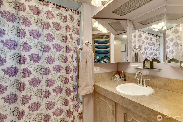 18501 52nd Ave W Unit 44, Lynnwood, WA 98037 - bathroom featuring vanity and curtained shower