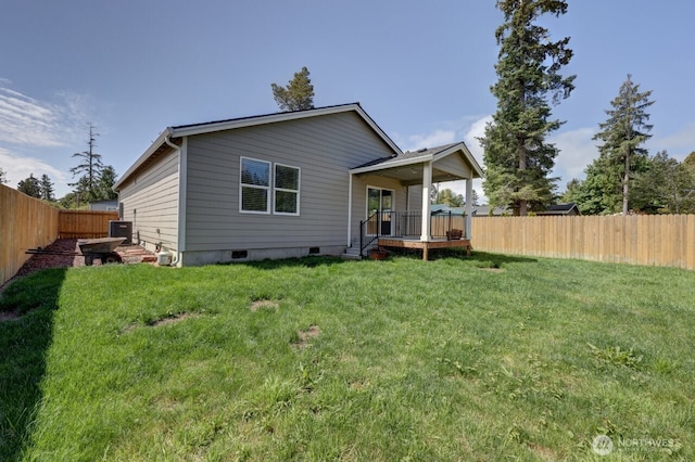 2201 303rd Pl, Ocean Park, WA 98640 - back of house featuring a deck and crawl space