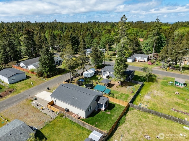 2201 303rd Pl, Ocean Park, WA 98640 - aerial perspective of suburban area with a heavily wooded area