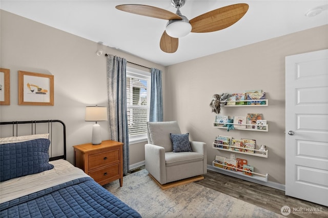 11226 Borgen Loop, Gig Harbor, WA 98332 - bedroom featuring wood finished floors and a ceiling fan
