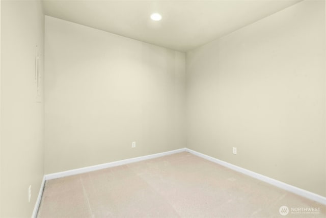 225 4th Ave Unit A307, Kirkland, WA 98033 - empty room with light carpet, baseboards, and recessed lighting