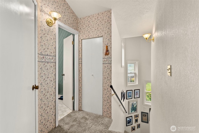 1656 Bishop Rd, Chehalis, WA 98532 - corridor with an upstairs landing and carpet flooring