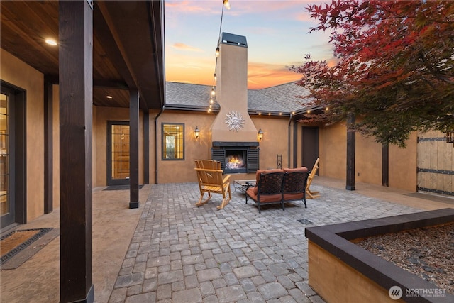 510 Lakeside Way SW, Mattawa, WA 99349 - view of patio with a warm lit fireplace