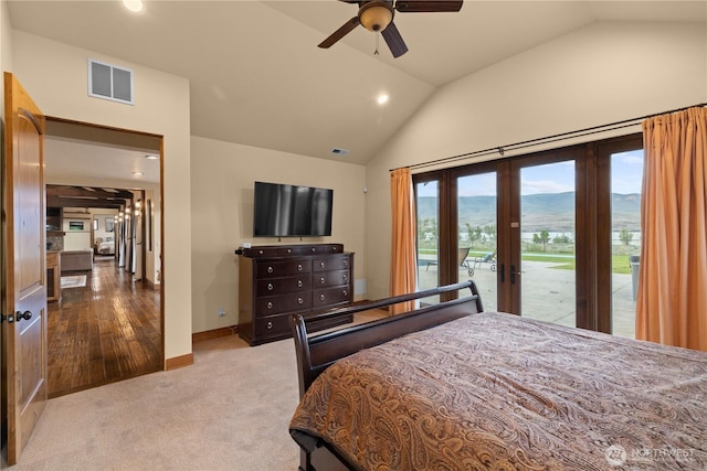 510 Lakeside Way SW, Mattawa, WA 99349 - bedroom featuring access to exterior, recessed lighting, french doors, carpet, and baseboards