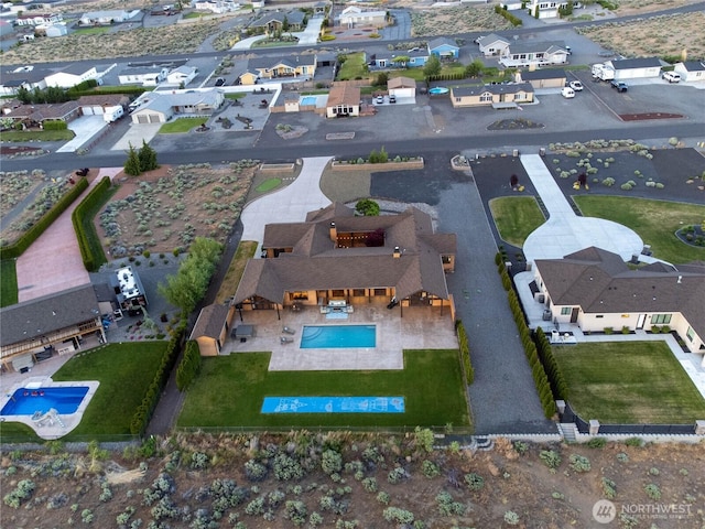 510 Lakeside Way SW, Mattawa, WA 99349 - aerial view of property and surrounding area with a pool and nearby suburban area
