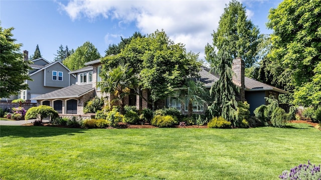 19337 4th Ave SW, Normandy Park, WA 98166 - view of property hidden behind natural elements with a front lawn and a chimney