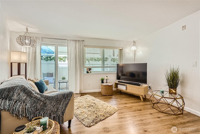 3045 20th Ave W Unit 108, Seattle, WA 98199 - living area with wood finished floors and baseboards