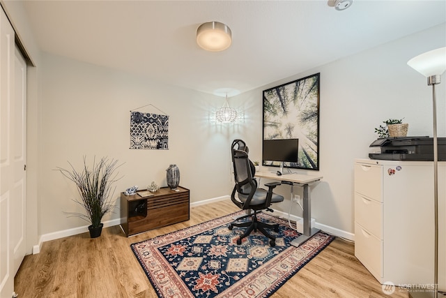 3045 20th Ave W Unit 108, Seattle, WA 98199 - office with light wood-style flooring and baseboards