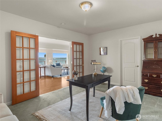 8609 E Caraway Rd, Port Orchard, WA 98366 - office space with carpet flooring and french doors