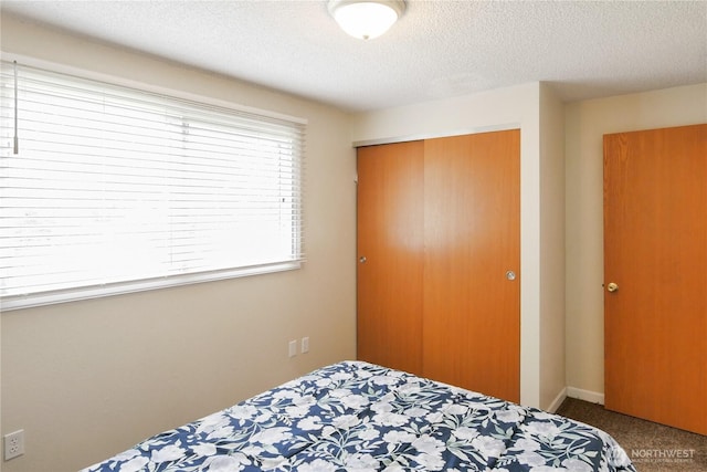 2018 S 253rd St, Des Moines, WA 98198 - carpeted bedroom with a closet and a textured ceiling