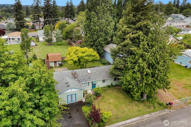 2018 S 253rd St, Des Moines, WA 98198 - aerial perspective of suburban area featuring a tree filled landscape