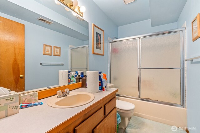 26603 199th Pl SE, Covington, WA 98042 - full bath with vanity, toilet, and bath / shower combo with glass door