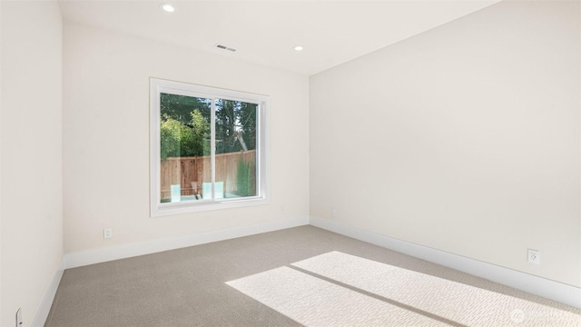 17109 NE 16th Pl, Bellevue, WA 98008 - carpeted spare room featuring baseboards and recessed lighting