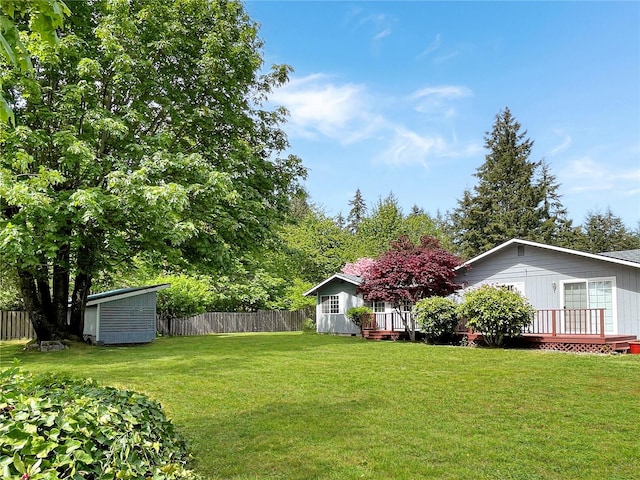 2147 Beverly Blvd, Shelton, WA 98584 - view of yard featuring a deck