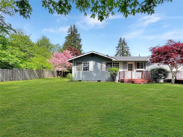 2147 Beverly Blvd, Shelton, WA 98584 - view of front facade with a deck and crawl space