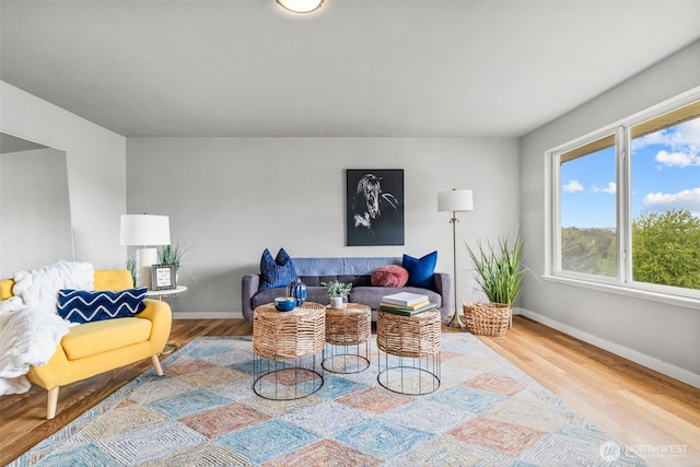 2042 E Harrison St, Tacoma, WA 98404 - living room featuring wood finished floors and baseboards
